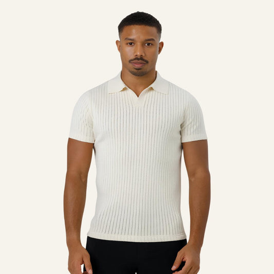 Men's Old Money Knit Polo Shirt – Saville