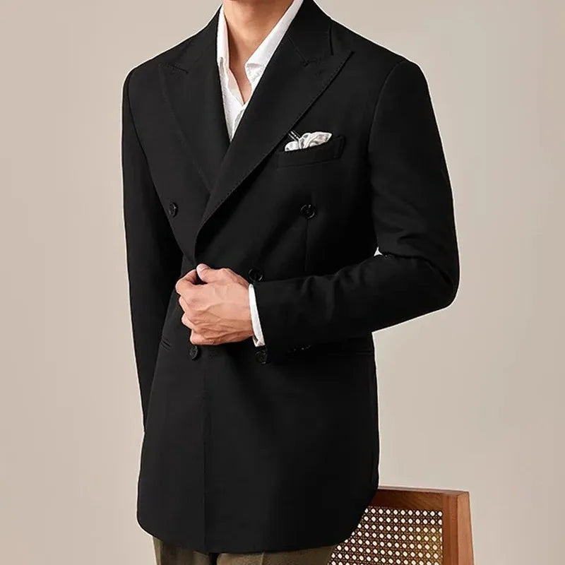 Men’s Double-Breasted Heritage Blazer – Old Money Edition