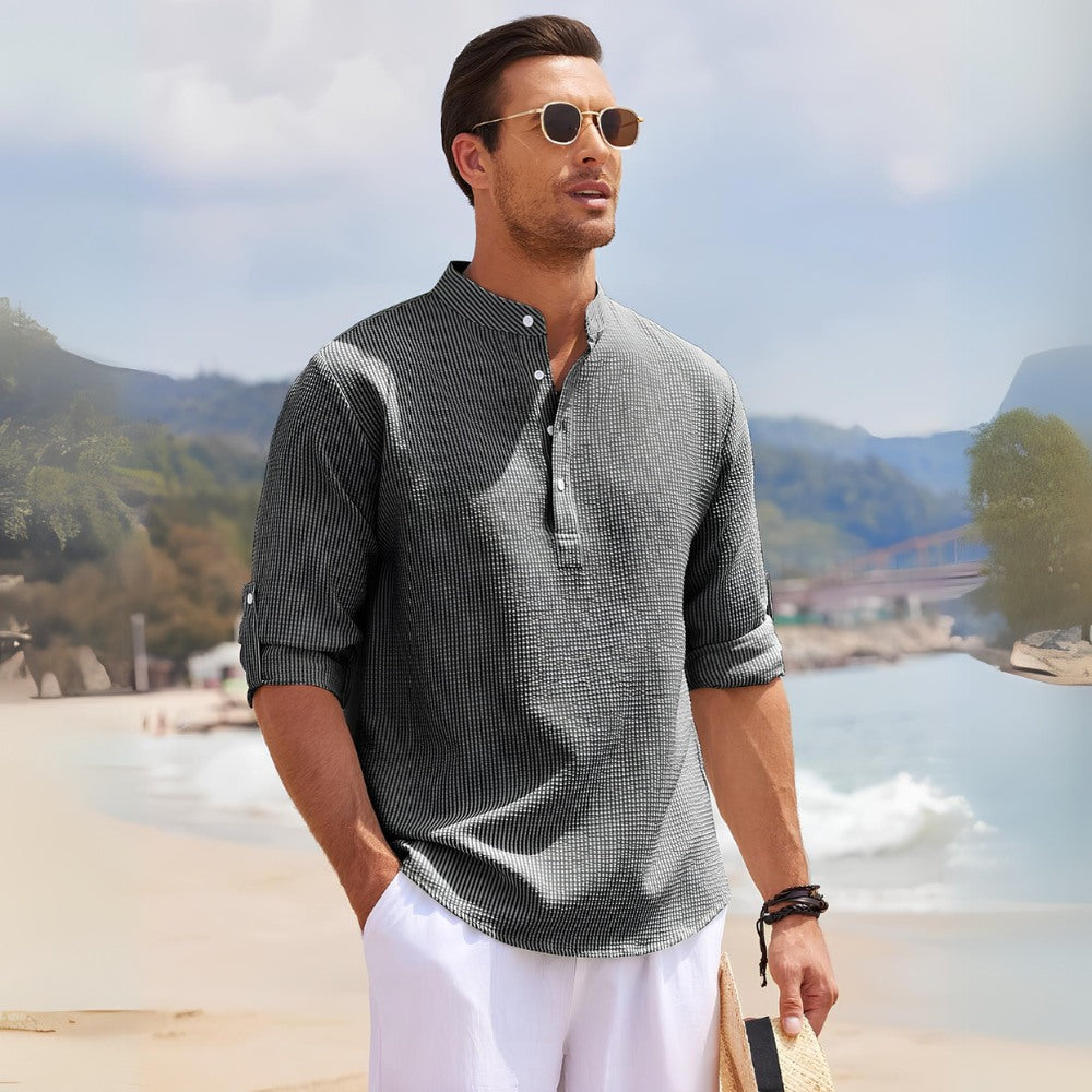 Men's Striped Linen Shirt – Old Money Ascot