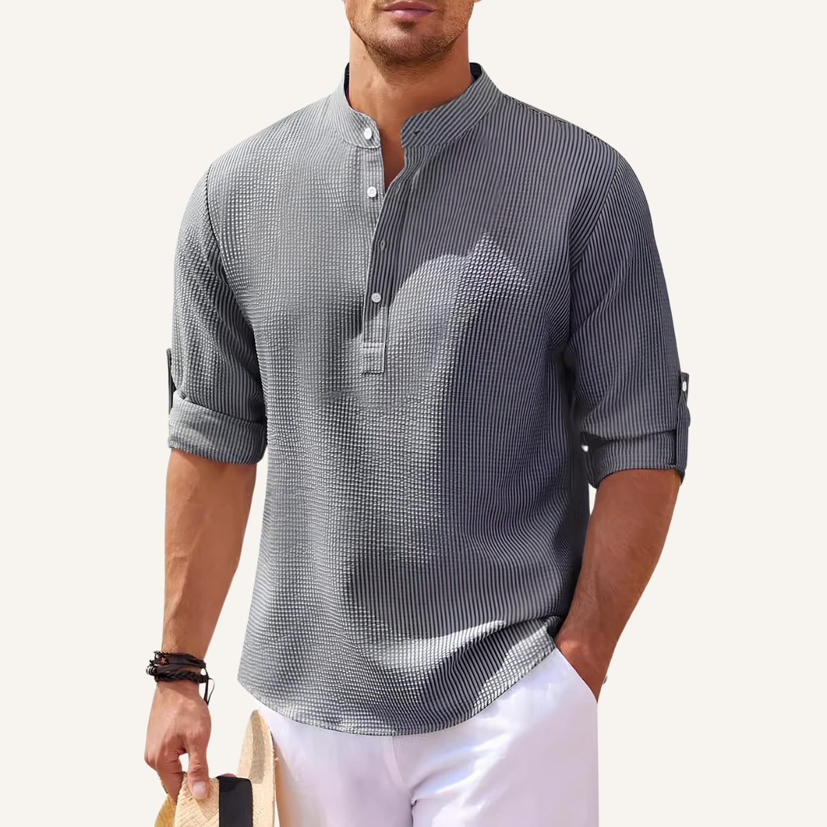 Men's Striped Linen Shirt – Old Money Ascot
