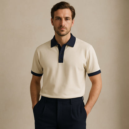 Men's Plain Cotton Polo Shirt – Old Money Vittore