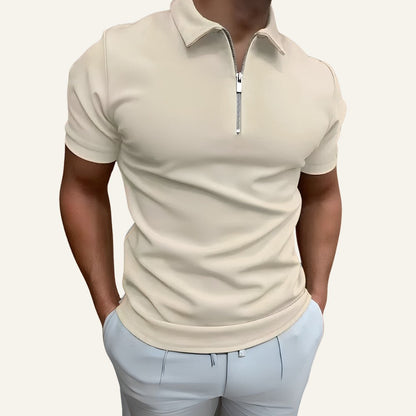 Men's Elegant Half-Zip Polo Shirt – Perion