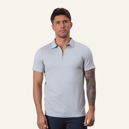 Men's Elegant Half-Zip Polo Shirt – Perion