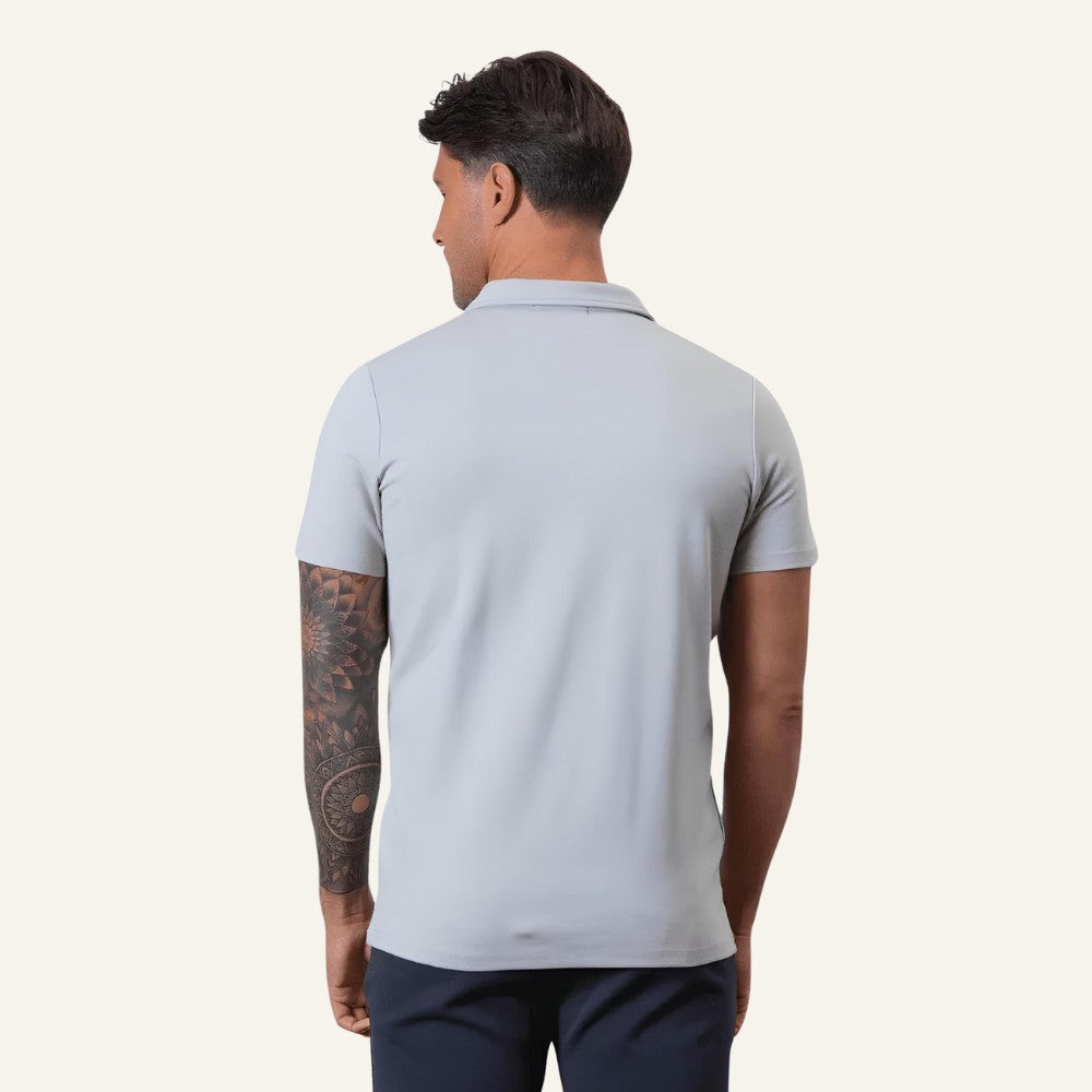 Men's Elegant Half-Zip Polo Shirt – Perion