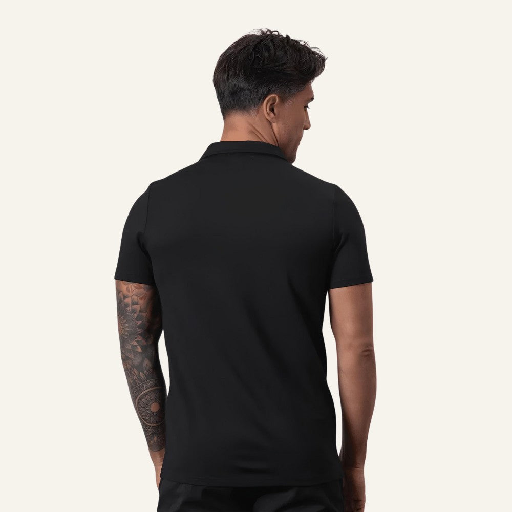 Men's Elegant Half-Zip Polo Shirt – Perion