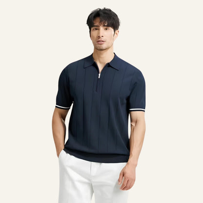 Men's Half-Zip Polo Shirt – Old Money Valence