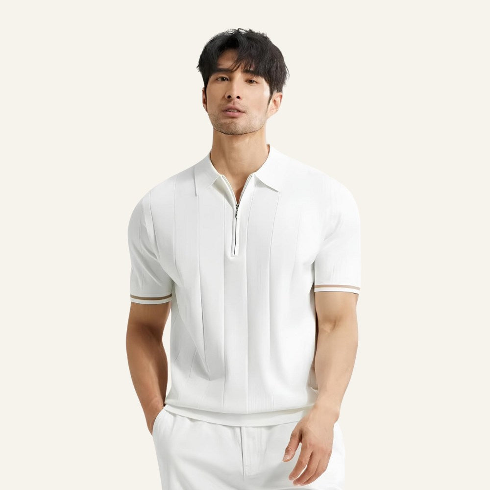 Men's Half-Zip Polo Shirt – Old Money Valence