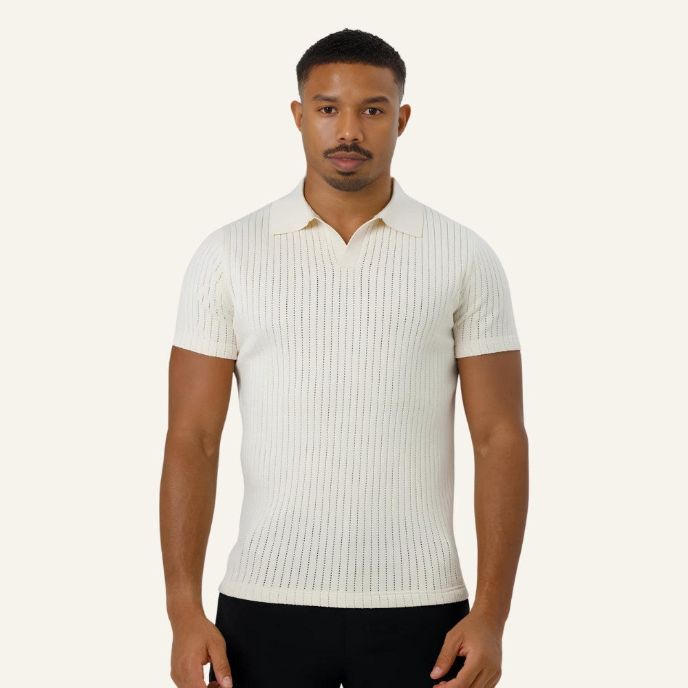 Men's Old Money Knit Polo Shirt – Saville