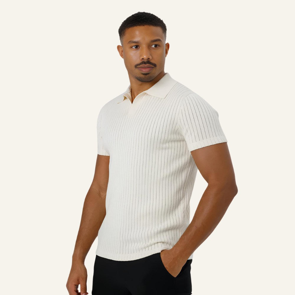Men's Old Money Knit Polo Shirt – Saville