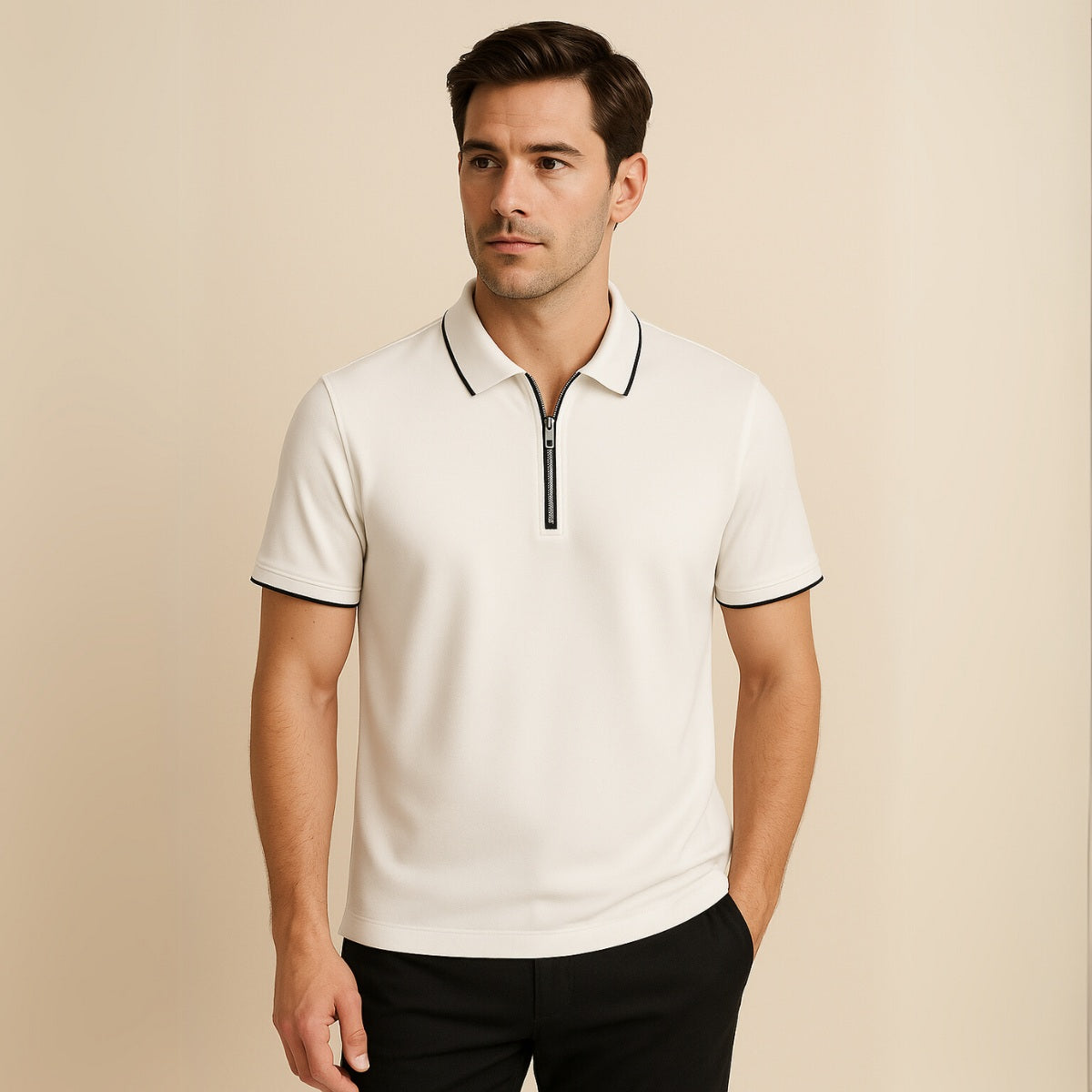 Men's Old Money Zip Polo Shirt – Manttan