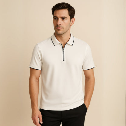 Men's Old Money Zip Polo Shirt – Manttan
