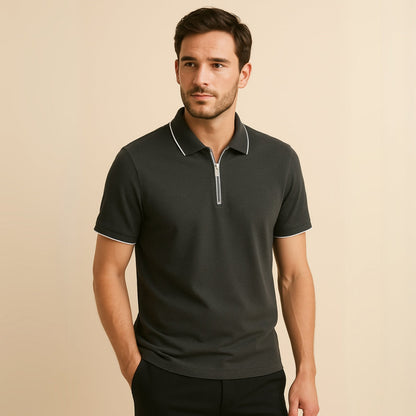 Men's Old Money Zip Polo Shirt – Manttan