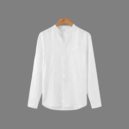 Men's Long Sleeve Linen Shirt – Milford