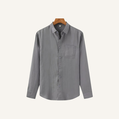 Men's Long Sleeve Linen Shirt – Milford