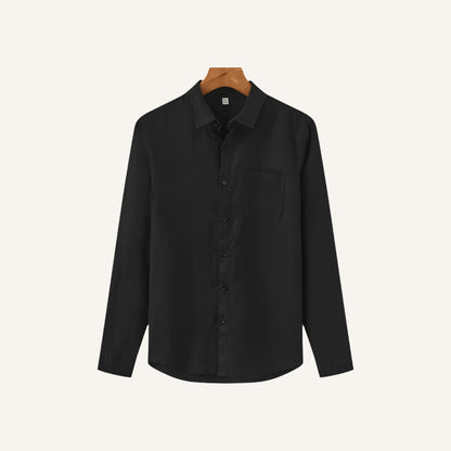 Men's Long Sleeve Linen Shirt – Milford