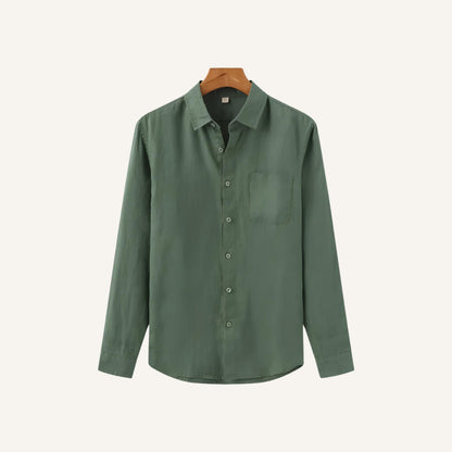 Men's Long Sleeve Linen Shirt – Milford