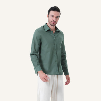 Men's Long Sleeve Linen Shirt – Milford