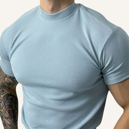 Men's Ribbed High-Neck T-Shirt – Clarence