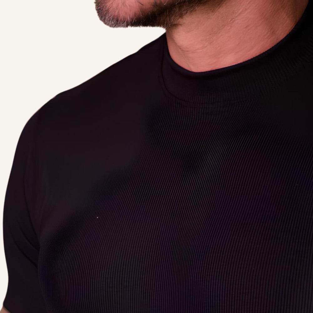 Men's Ribbed High-Neck T-Shirt – Clarence