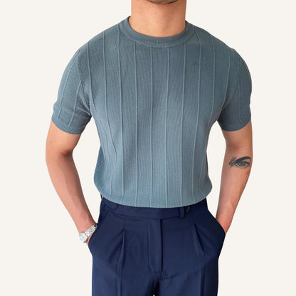Men's Old Money Textured Knit T-Shirt – Belgrano