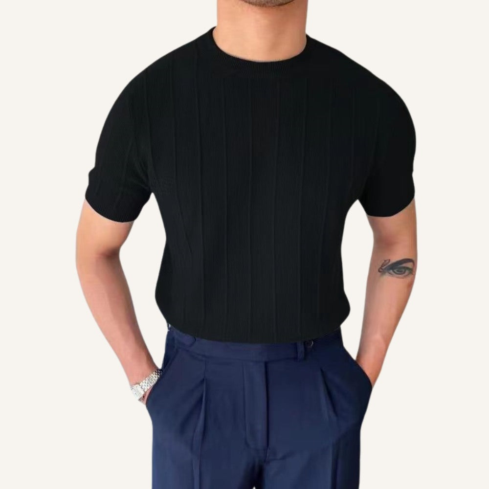 Men's Old Money Textured Knit T-Shirt – Belgrano