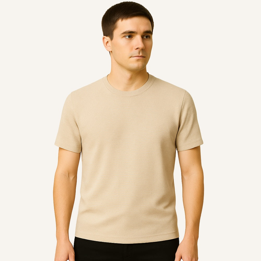 Men's Old Money Textured Basic T-Shirt – Belmont