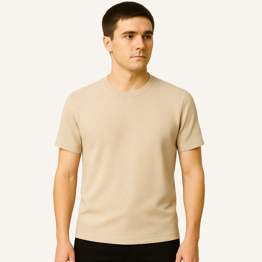 Men's Old Money Textured Basic T-Shirt – Belmont
