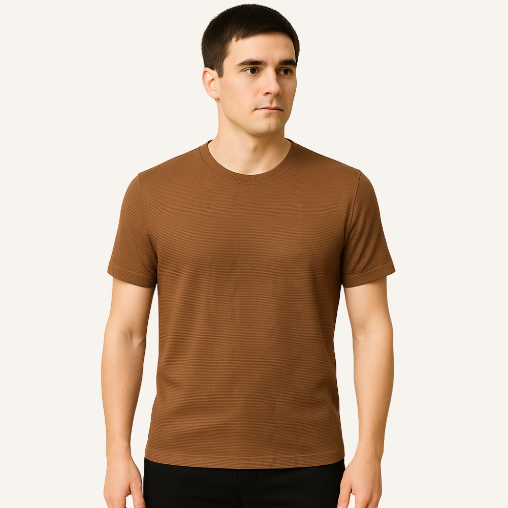 Men's Old Money Textured Basic T-Shirt – Belmont