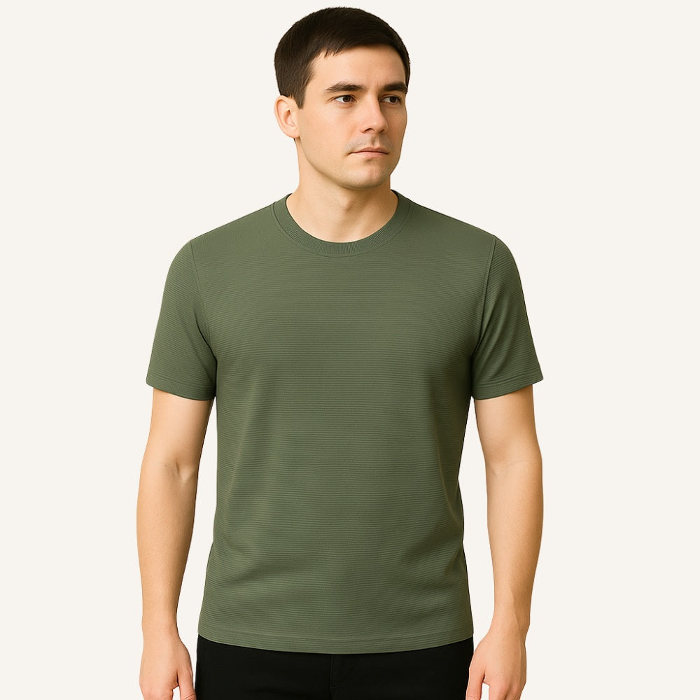 Men's Old Money Textured Basic T-Shirt – Belmont