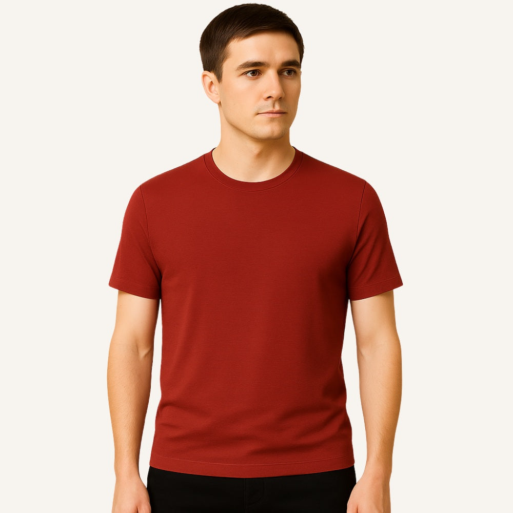 Men's Old Money Textured Basic T-Shirt – Belmont