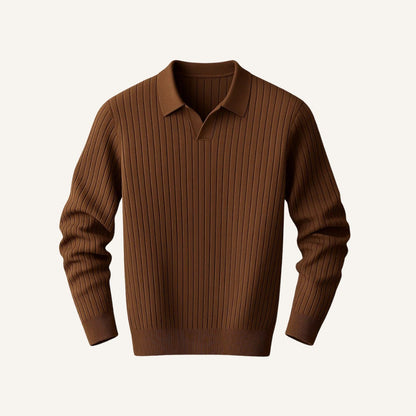 Men's Long-Sleeve Ribbed Polo – Nazionale