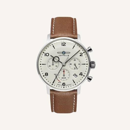 Men's Zeppelin White Chronograph Watch