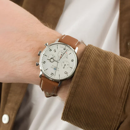 Men's Zeppelin White Chronograph Watch