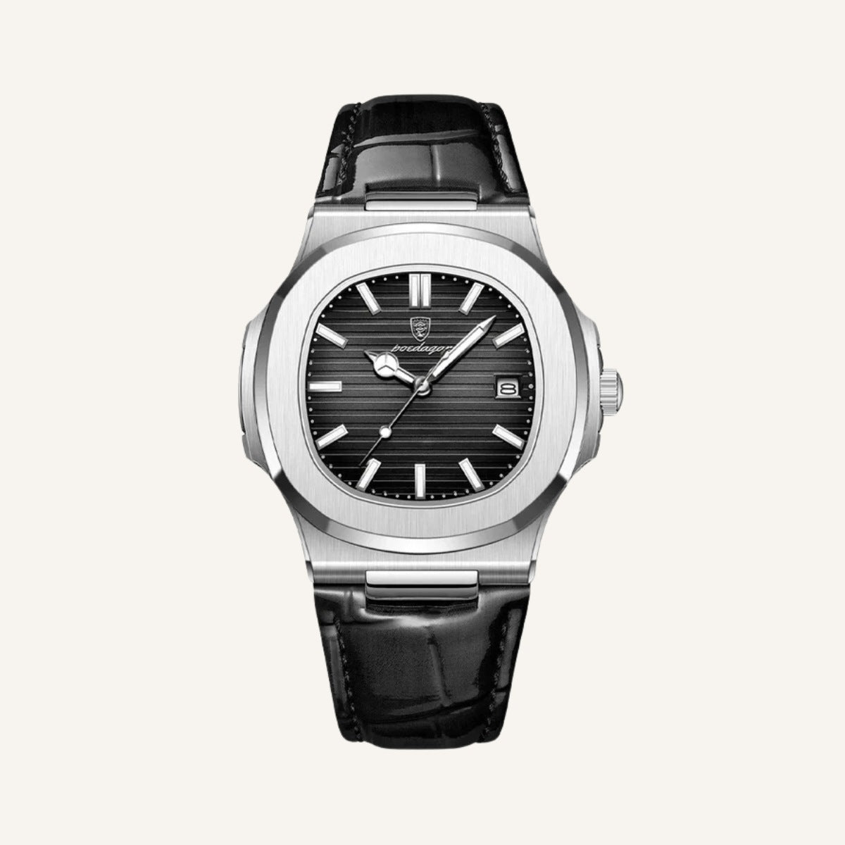 Men's Black Leather Watch – Eastline Luxe
