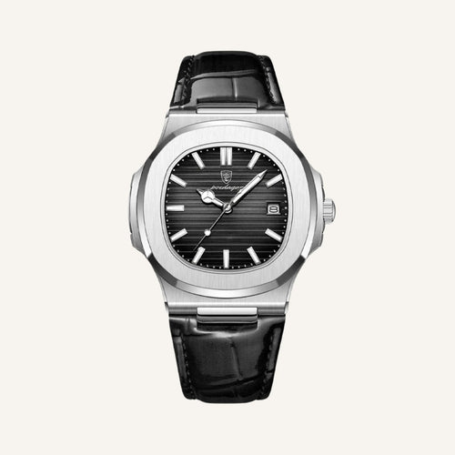 Men's Black Leather Watch – Eastline Luxe