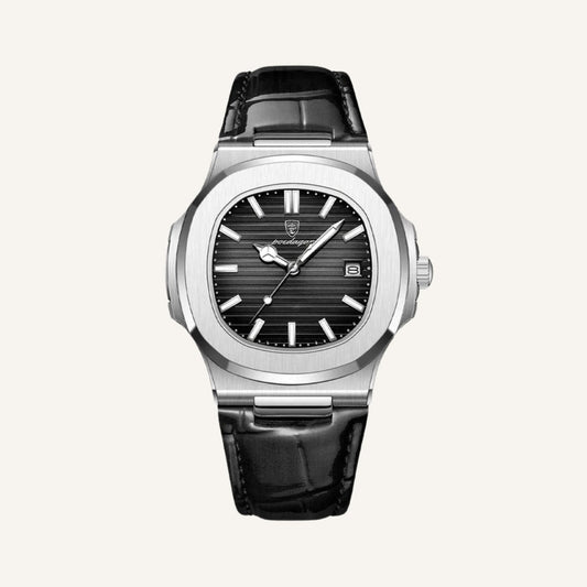 Men's Black Leather Watch – Eastline Luxe