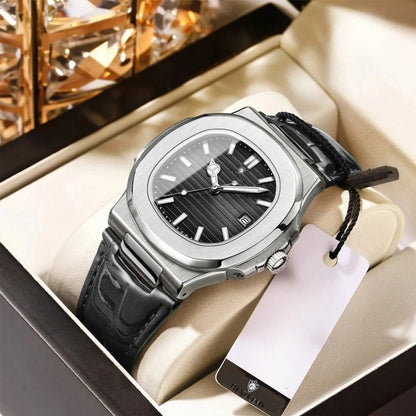 Men's Black Leather Watch – Eastline Luxe