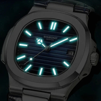 Men's Black Leather Watch – Eastline Luxe
