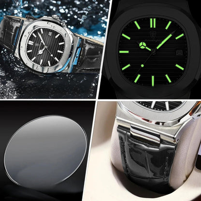 Men's Black Leather Watch – Eastline Luxe