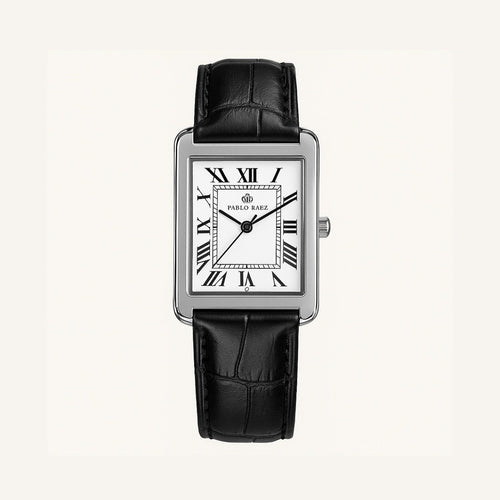 Men's Rectangular Leather Watch – Raez Atempori