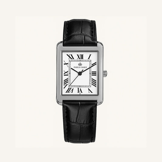 Men's Rectangular Leather Watch – Raez Atempori