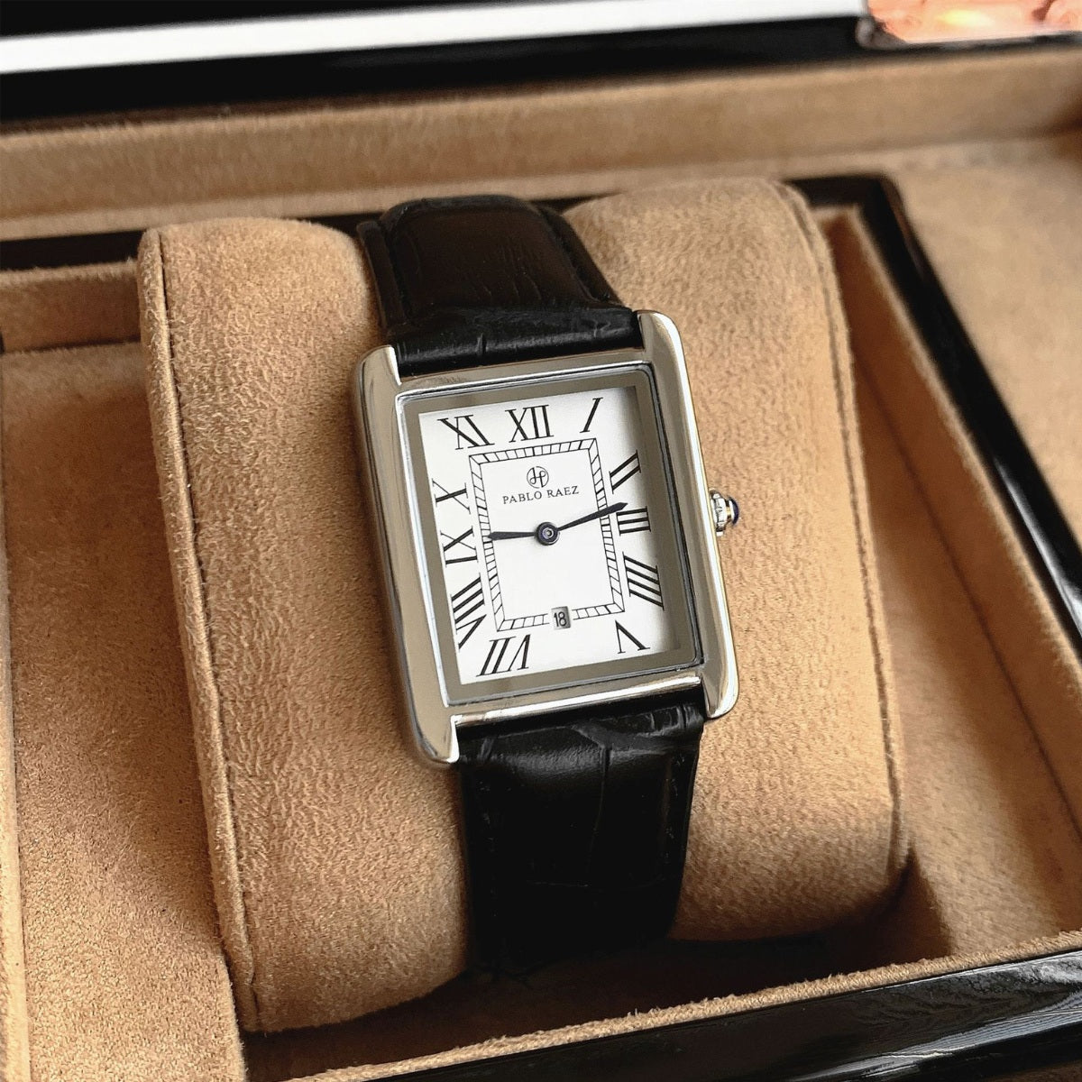 Men's Rectangular Leather Watch – Raez Atempori