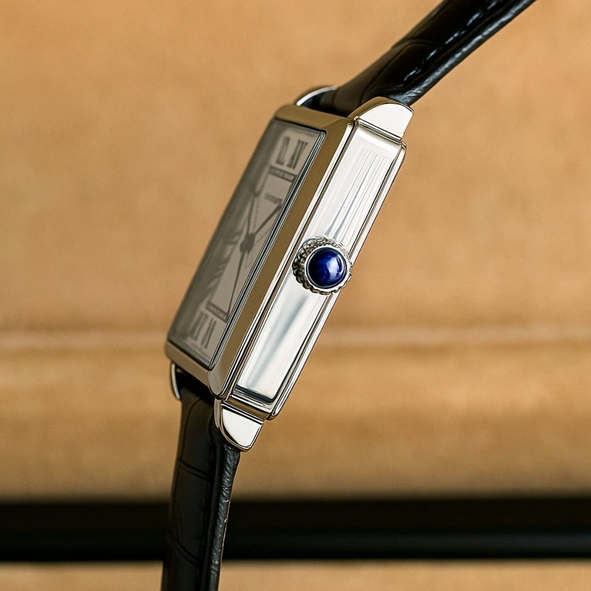 Men's Rectangular Leather Watch – Raez Atempori