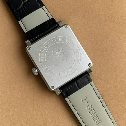 Men's Rectangular Leather Watch – Raez Atempori