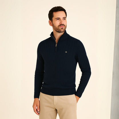 Men's High-Neck Sweater with Zipper – Verri