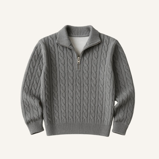 Men's High-Neck Half-Zip Sweater – Fontaine