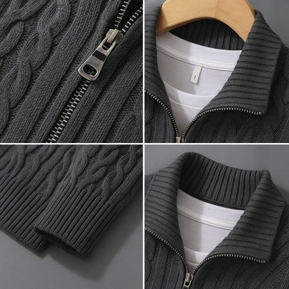 Men's High-Neck Half-Zip Sweater – Fontaine
