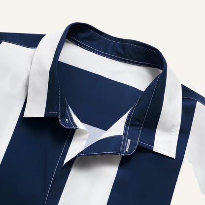 Men's Blue Striped Shirt Verza
