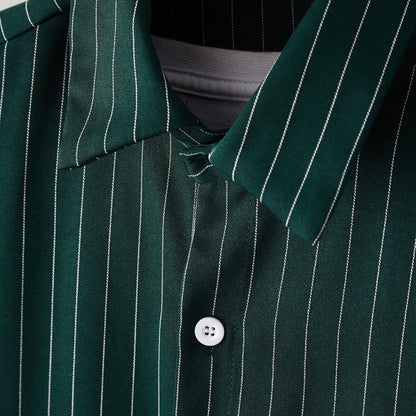 Men's Striped Shirt – Old Money Green Nautic