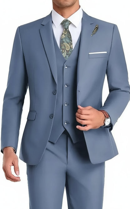 Men’s Refined Three-Piece Suit – Old Money Edition
